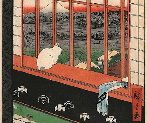歌川広重による猫の浮世絵