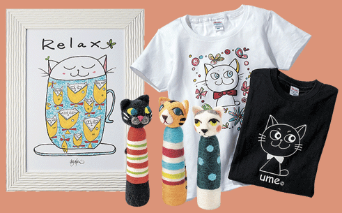 京成ねこフェスの猫雑貨や猫絵画