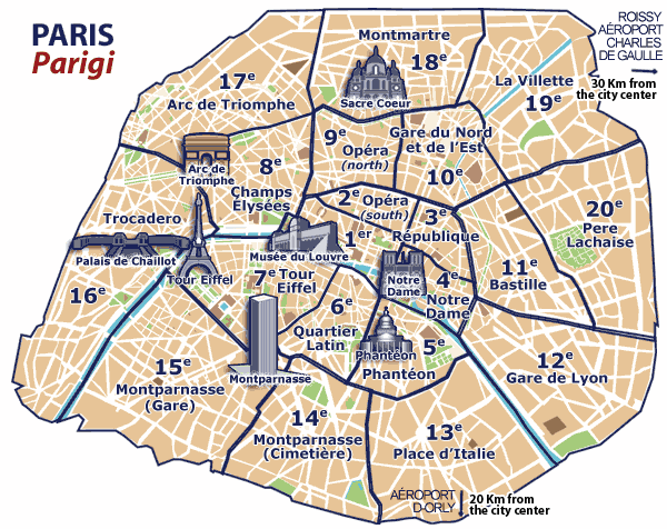エスカルゴと呼ばれる、パリの20の行政区