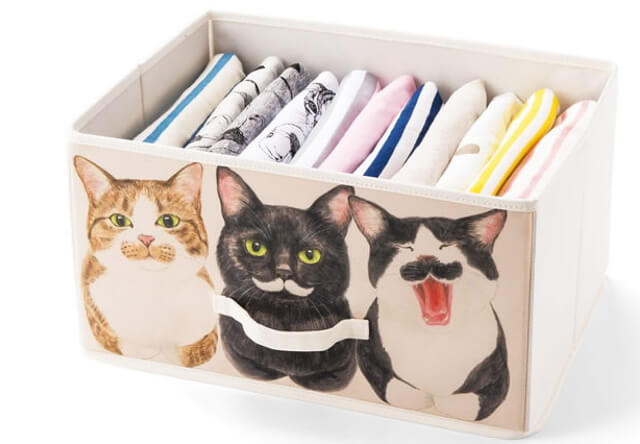 フェリシモ猫部から、猫の香箱座りをデザインした収納ボックスが登場