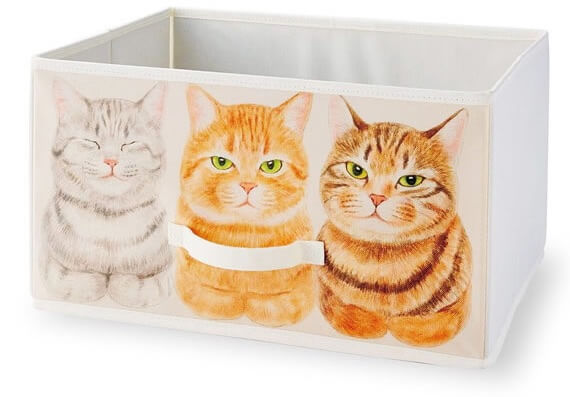 トラ猫の香箱座り収納ボックス