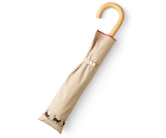 専用の袋に収納したニャンブレラの折りたたみ傘