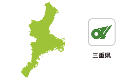 三重県の地図とロゴ