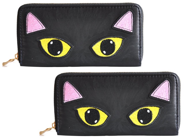 英国のデザイナー Kate Gareyによる新作「黒猫」のラウンド長財布