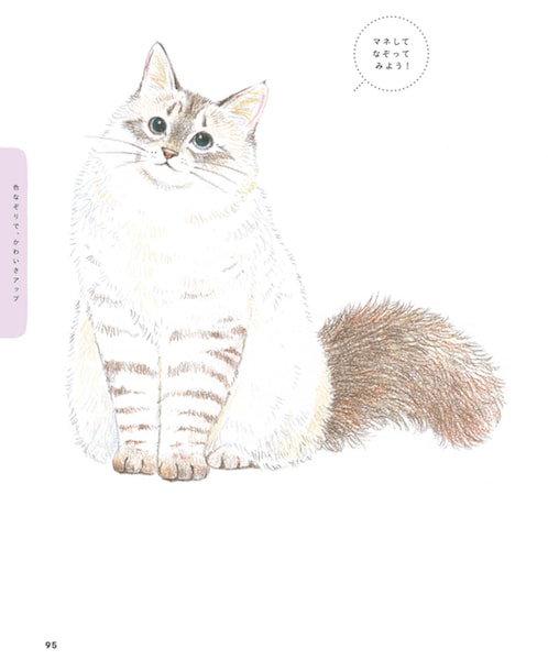 鉛筆でなぞるだけ Snsで人気の猫も描ける 猫のなぞり絵 が刊行 Cat Press キャットプレス