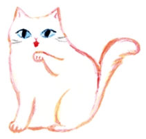イラストレーターの網中いづるさんが考案した猫キャラクター「ぐうたらネコのミルクちゃん」