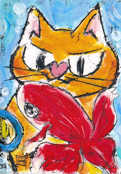 猫の蝋画 by 古川理絵