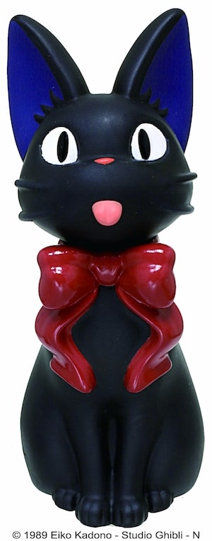 黒猫ジジのソフビマスコット、あっかんべーバージョン
