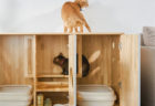 猫トイレを2台まるごと収納できるニャ！台湾メーカーが開発した北欧風のキャビネット