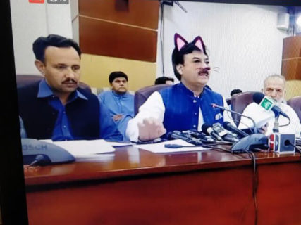パキスタンの現役閣僚がネコの姿で記者会見を実施！？猫耳大臣として一躍人気者に