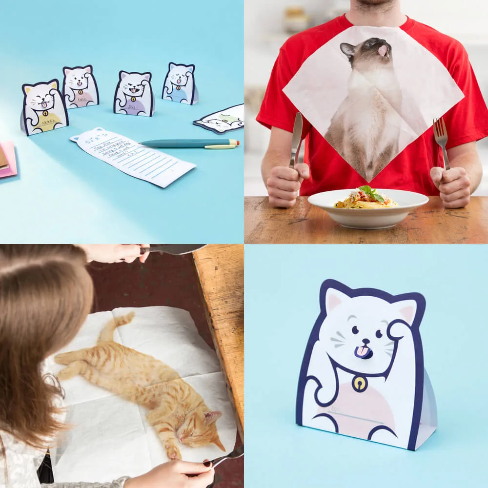 ニャンともかわいい猫の紙ナプキン 遊び心あふれる猫グッズがイギリスの雑貨ブランドから登場 Cat Press キャットプレス