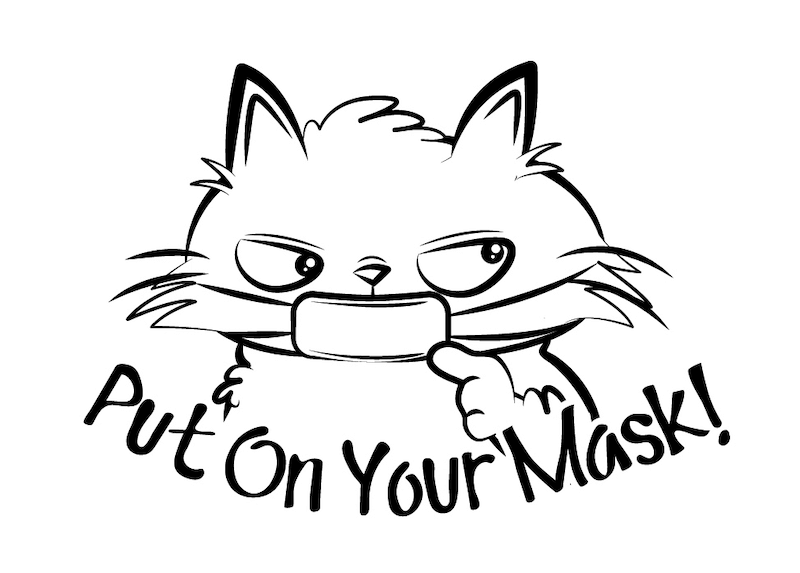 地味な白マスクも猫のイラストで可愛くデコレーション マスク専用デザインスタンプ マスタ Cat Press キャットプレス