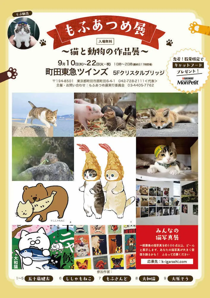 猫に加えてキツネやウサギさんも 0点以上の動物作品を集めた もふあつめ展 が開催 Cat Press キャットプレス