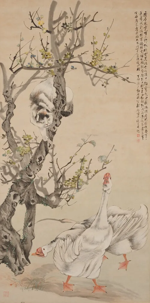 原画】『猫の町の住民』ファンタジー ゴシック 中世 絵画