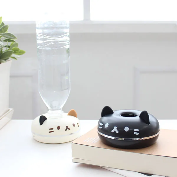 うるおいペペット PePET. ペットボトル加湿器 USB接続【ネコ】27個 これは猫ドーナツ…ではなく猫型ポータブル加湿器！ペットボトルで給水
