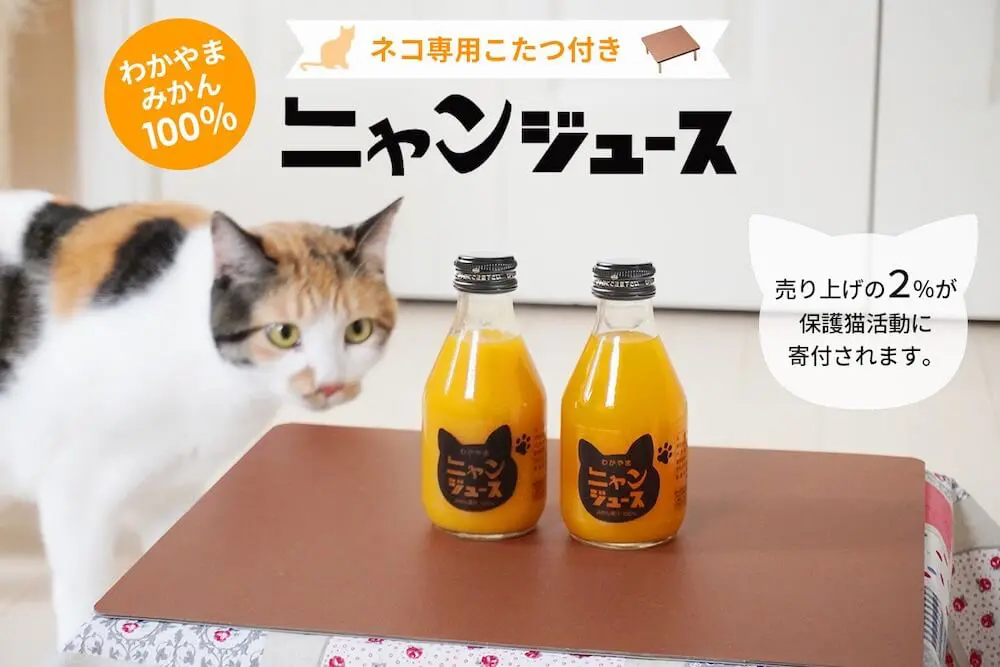 ねこ専用のコタツが付いてくる「ニャンジュース」が新登場！コロナ禍 - こた
つ 猫 用