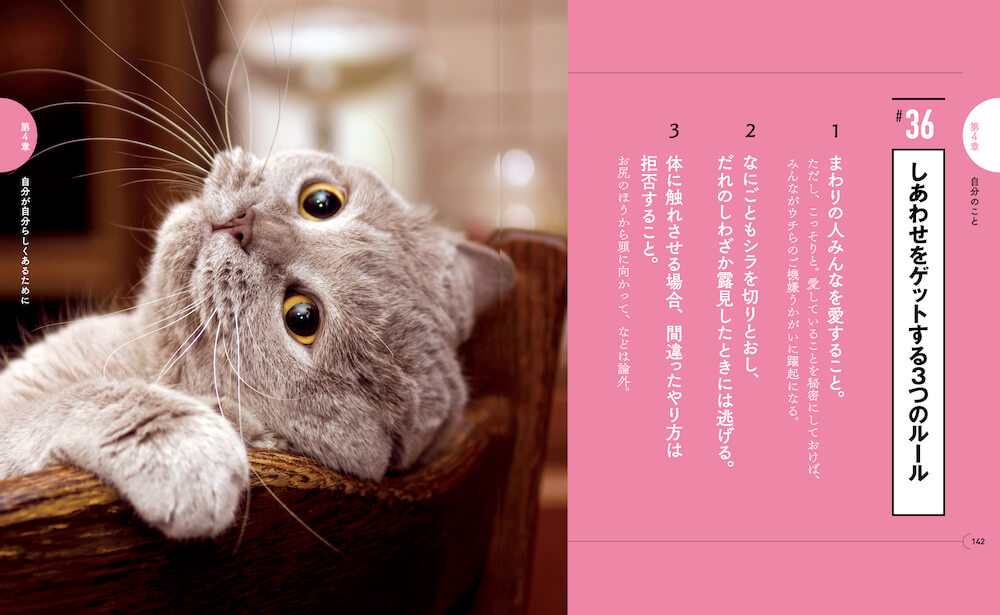 しあわせをゲットする3つのルール by 猫に学ぶ書籍『ニャンコ流でお気楽人生 ! 』