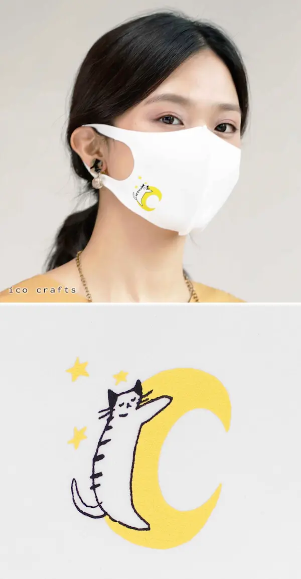 世にも不思議な猫世界がマスクに!6名のイラストレーターがデザイン 販売済み オリジナルの猫鬼マスク木彫りの重い色の壁掛けログ猫 彫刻/オブジェクト