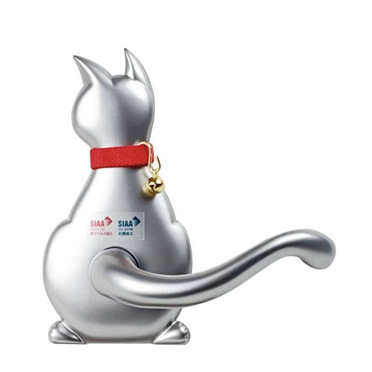 ネコ型のドアノブ＆レバーハンドル「Vi-Clearわんにゃんレバーハンドル」製品イメージ