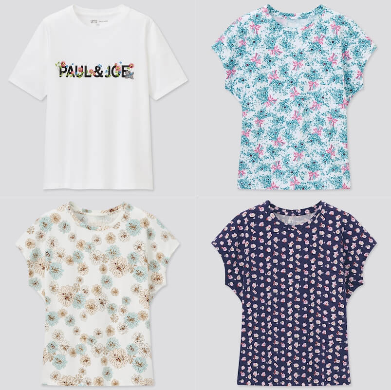 ユニクロのTシャツブランド「UT」とポールアンドジョーのコラボTシャツ商品イメージ