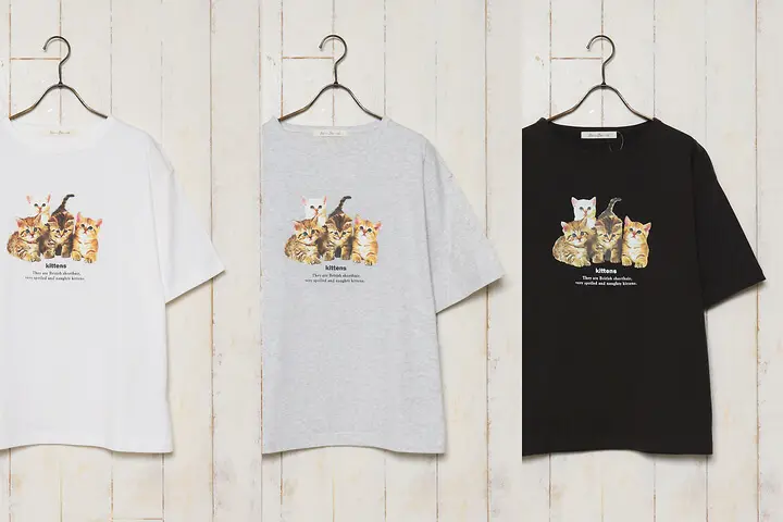 今年は猫デザインのtシャツが豊富 ブルーブルーエが全国180店舗で動物柄のアイテムを発売 Cat Press