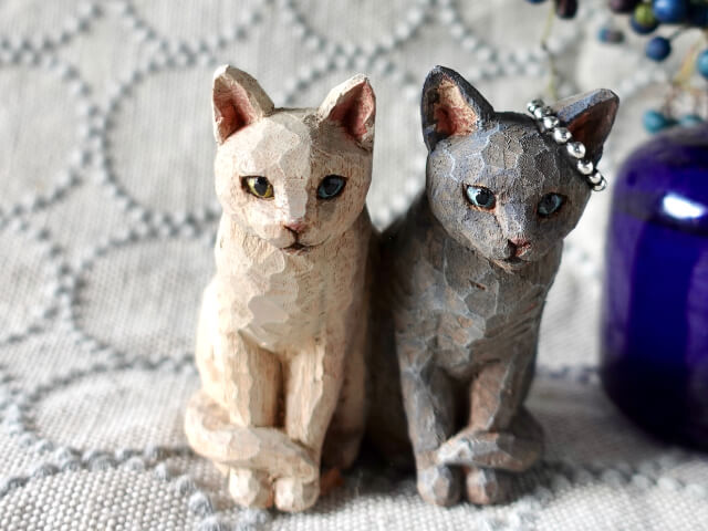 LIFE はしもとみお彫刻展　オンライン抽選作品　カラトリー2 新品　ネコ LIFE はしもとみお彫刻展 オンライン抽選作品 カラトリー2 新品 ネコ