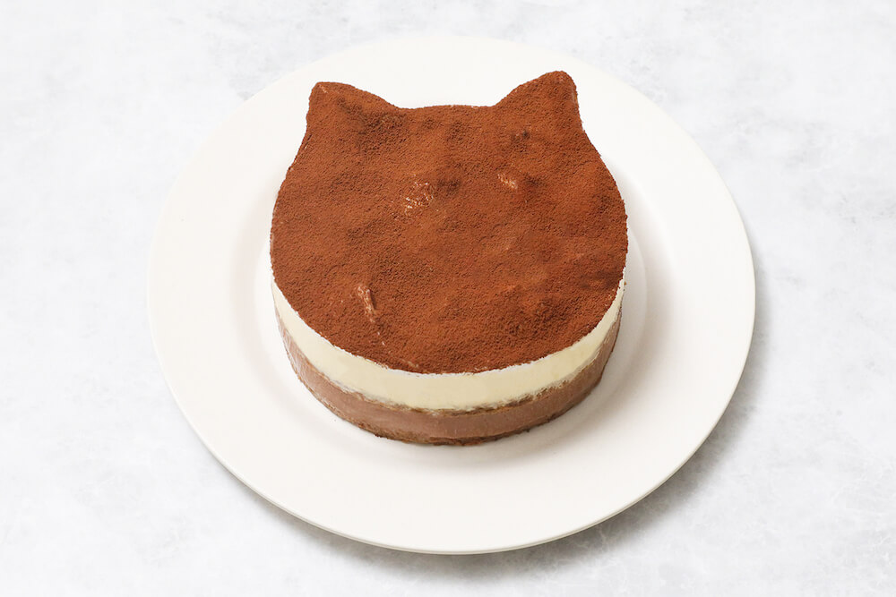 猫型のティラミス味チーズケーキ「ねこねこティラミス」商品イメージ
