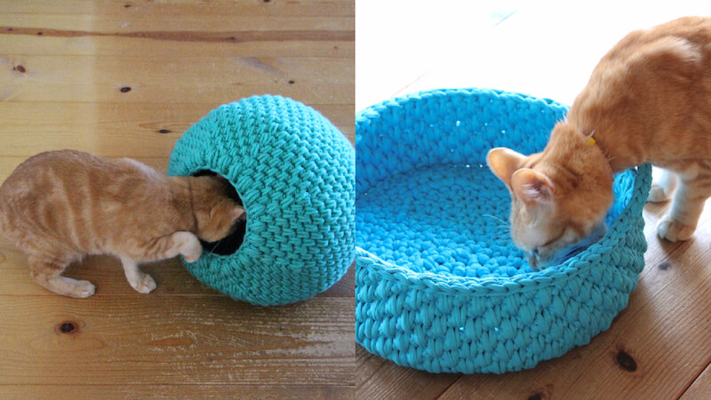 あったか猫ハウスを手編みで作れる「NHKすてきにハンドメイド 