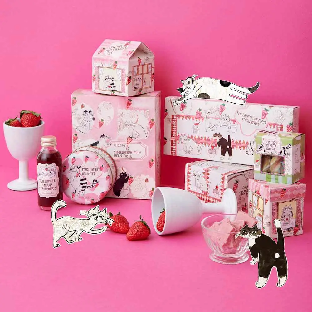 苺とネコの限定パッケージ！アフタヌーンティー・ティールームから苺