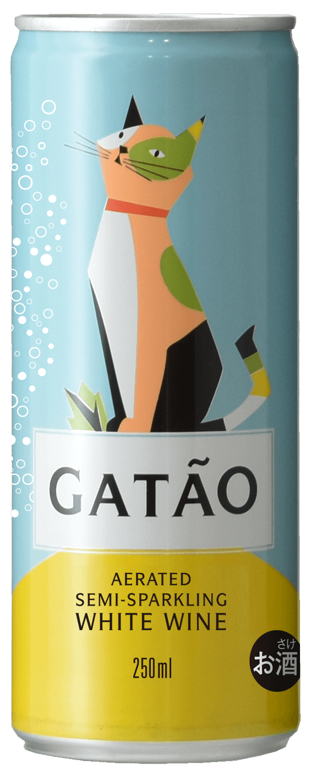 猫ラベルの缶ワイン「ガタオCAN（Gatao CAN）」パッケージデザイン
