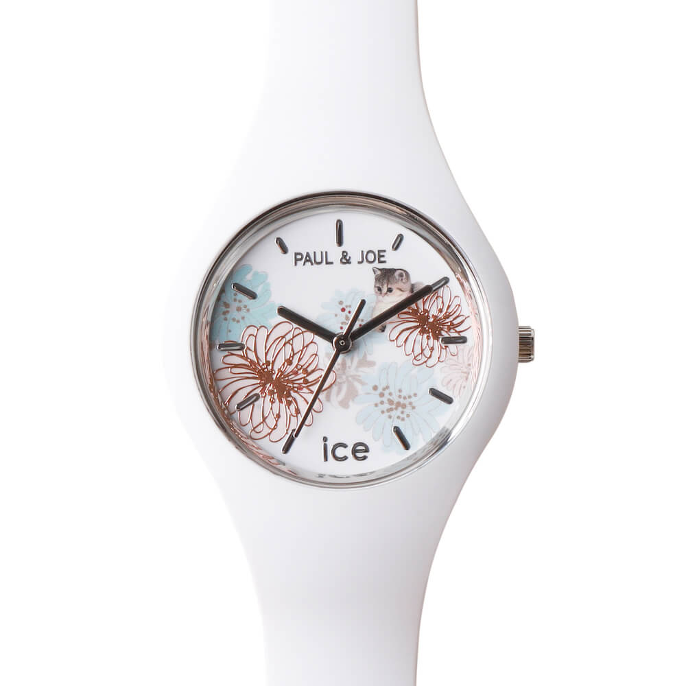 ポールアンドジョーとアイスウォッチのコラボ腕時計、クリザンテームモデル（正面イメージ）
