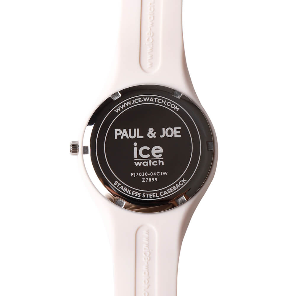 ポールアンドジョーとアイスウォッチのコラボ腕時計、クリザンテームモデル（背面イメージ）