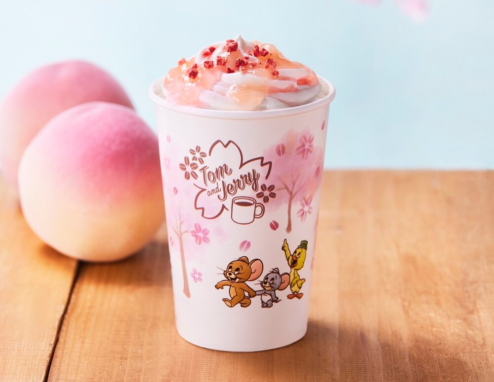 TEA 桜香る桃のティーオーレ by トムとジェリー×タリーズコーヒーのコラボメニュー