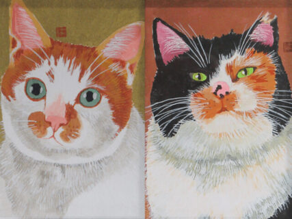 猫の肖像画など120点のアートが集結！水墨書画家・岡本肇さんのネコ作品展が小田急百貨店で開催