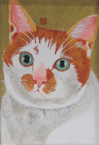 茶白猫の肖像画 by 岡本 肇