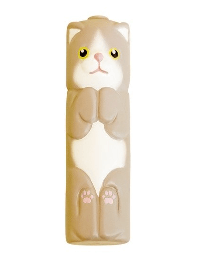 単三電池型の猫フィギュア「単三にゃん池」の茶色ハチワレバージョン