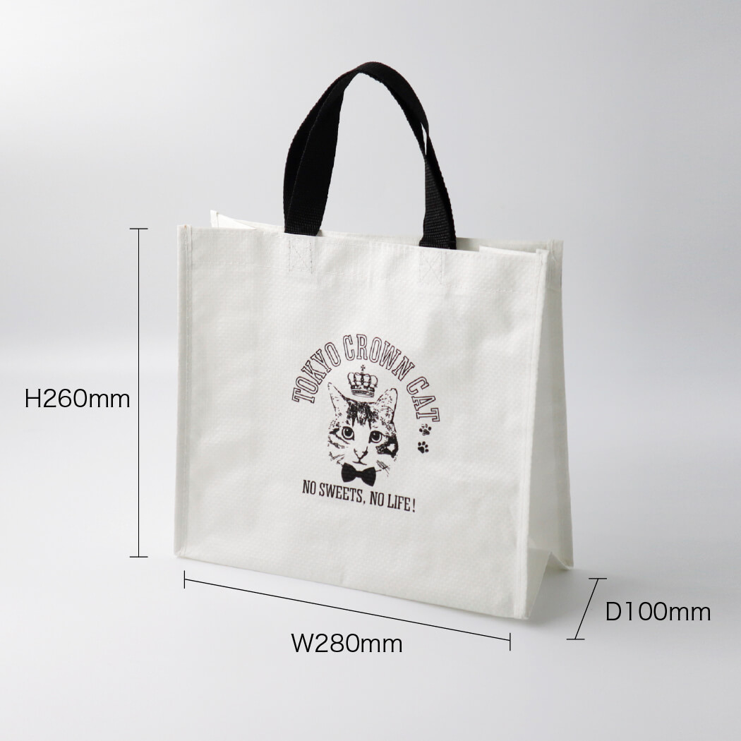『ザクッとマシュニャロ手提げバック付き』に付属するバッグの実物イメージ by TOKYO CROWN CAT