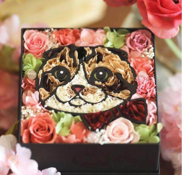 プリザーブドフラワーで猫を表現 by 動物のお花屋さんマイペリドット