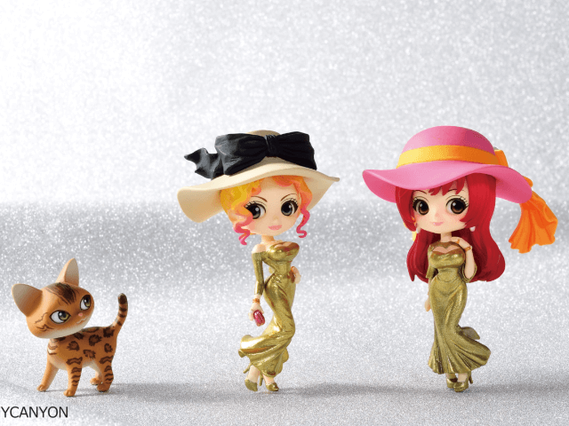 Qposket petit キーホルダー 叶姉妹 KANO SISTERS 美しいロングドレス姿をフィギュア化！バンプレスト「Q posket