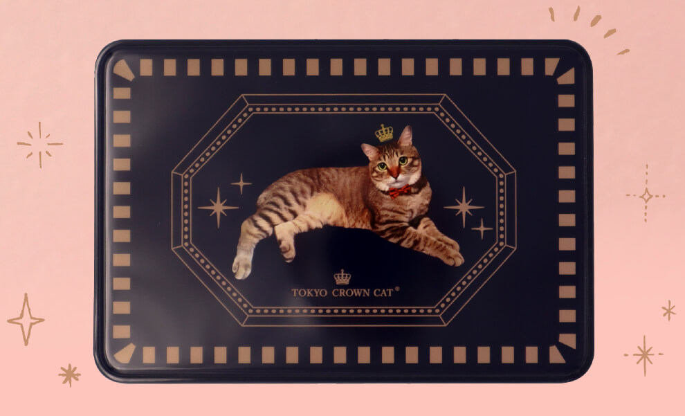 猫がデザインされたラムネ缶「トラズラムネ」の商品パッケージ by TOKYO CROWN CAT