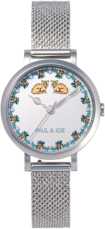 ポールアンドジョーの新作腕時計「CAT FAMILY（キャットファミリー）」シルバーモデル
