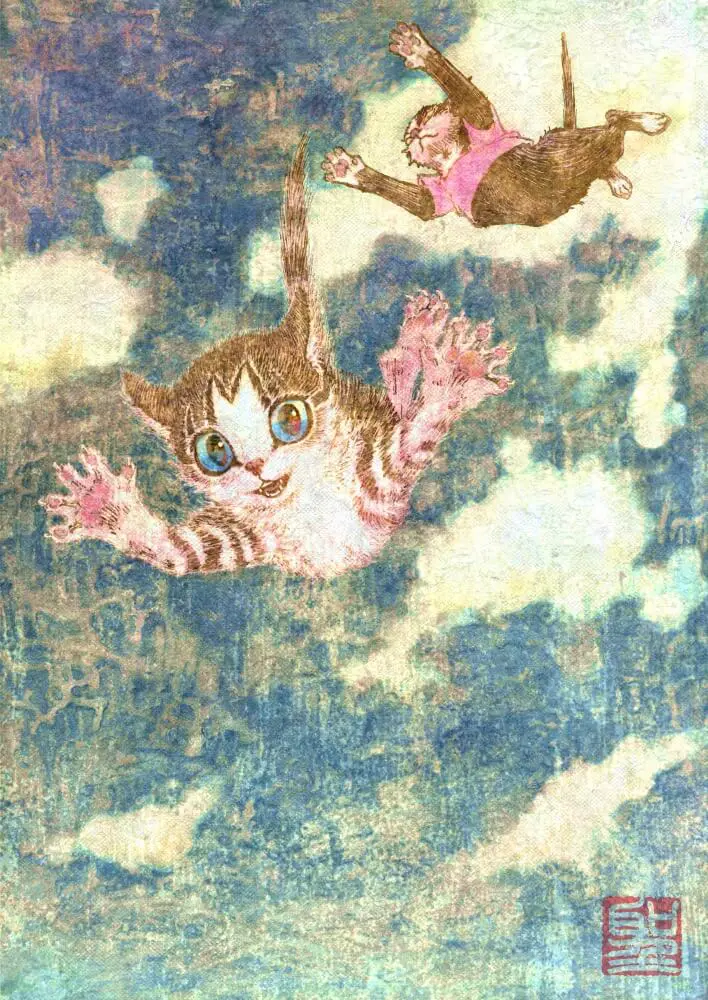 マンガ家・樹崎聖さんの猫イラスト展がバーチャル美術館で開催中