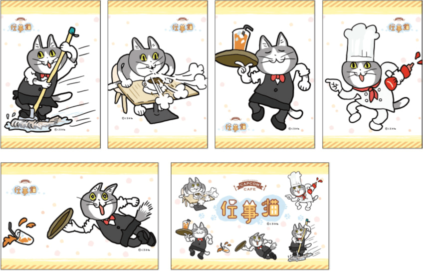 仕事猫のブロマイド風ポストカード by カプコンカフェ