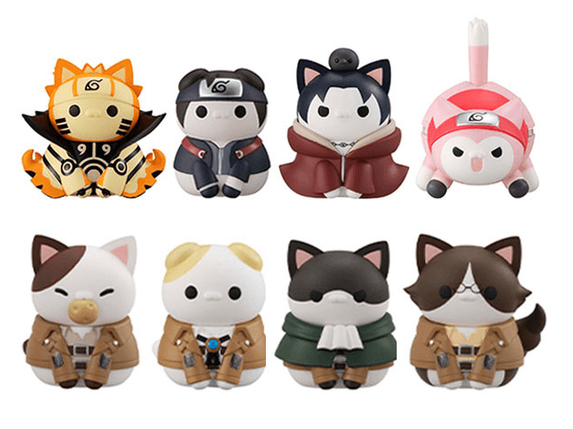 進撃の巨人」と「ナルト」のキャラクターが猫に変身！ねこフィギュア化