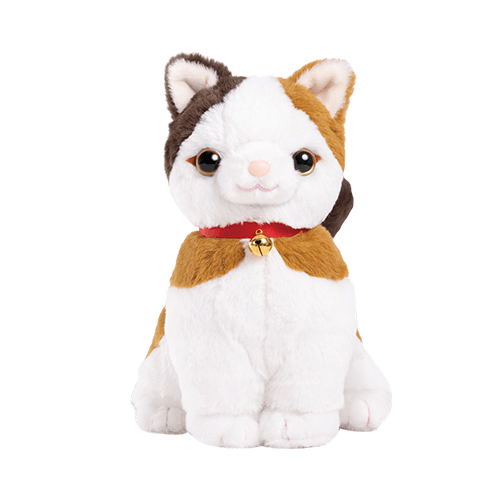 三毛猫をモチーフにした音声認識人形「みけねこミミコ」製品イメージ