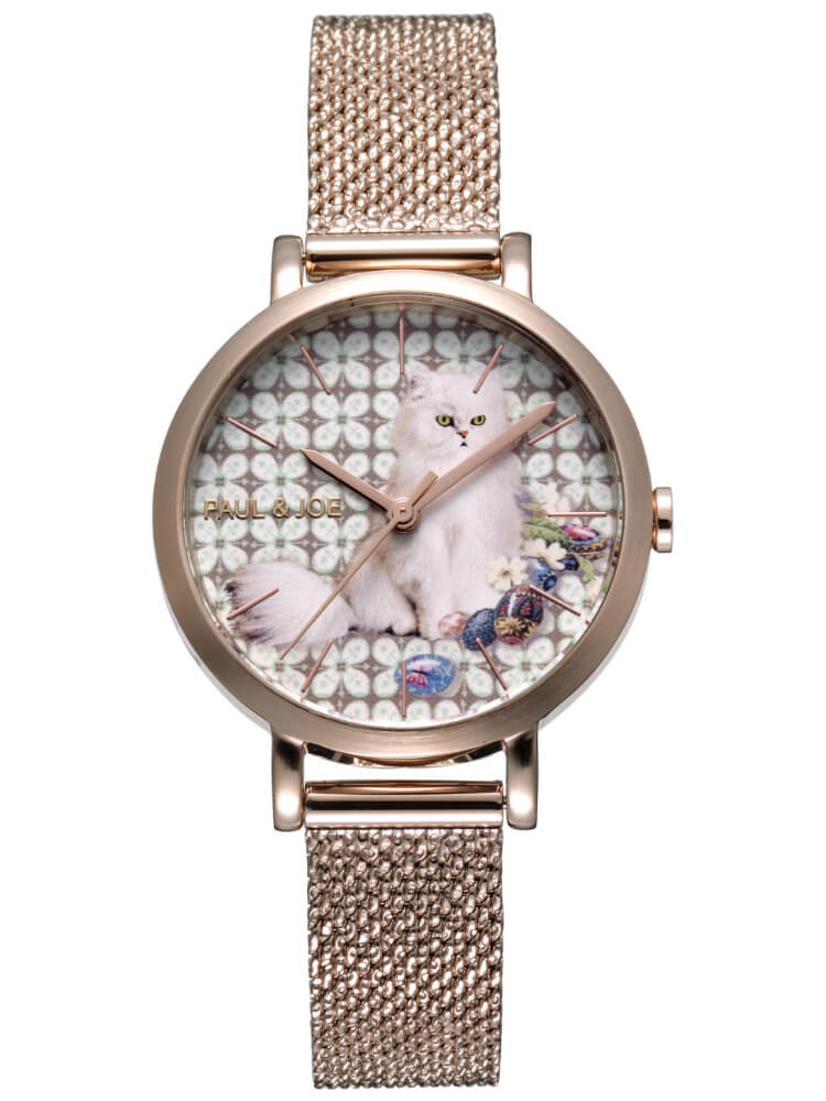 ポールアンドジョーの腕時計「BOUTON」ピンクゴールドモデル（型番：PJ7P31-B94）