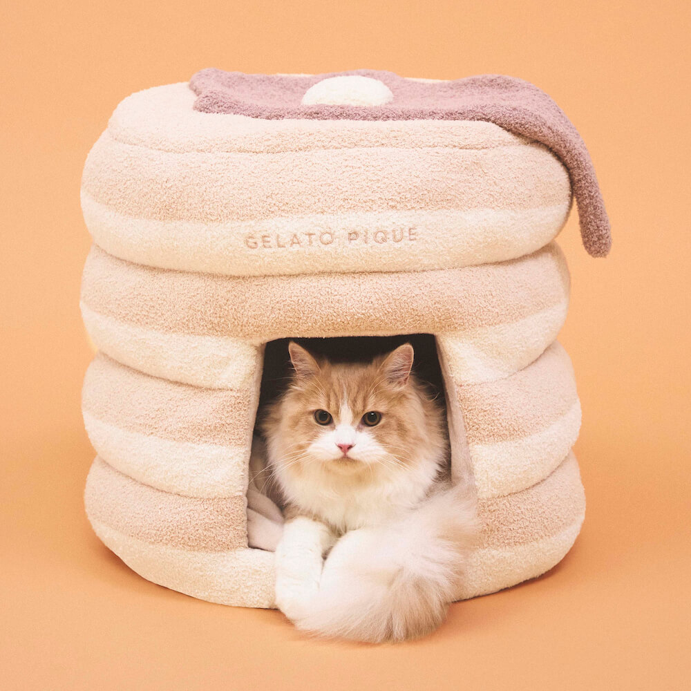 パンケーキをモチーフにした猫ハウス「べビモコパンケーキハウス」 by GELATO PIQUE CAT&DOG（ジェラート ピケ キャット&ドッグ）