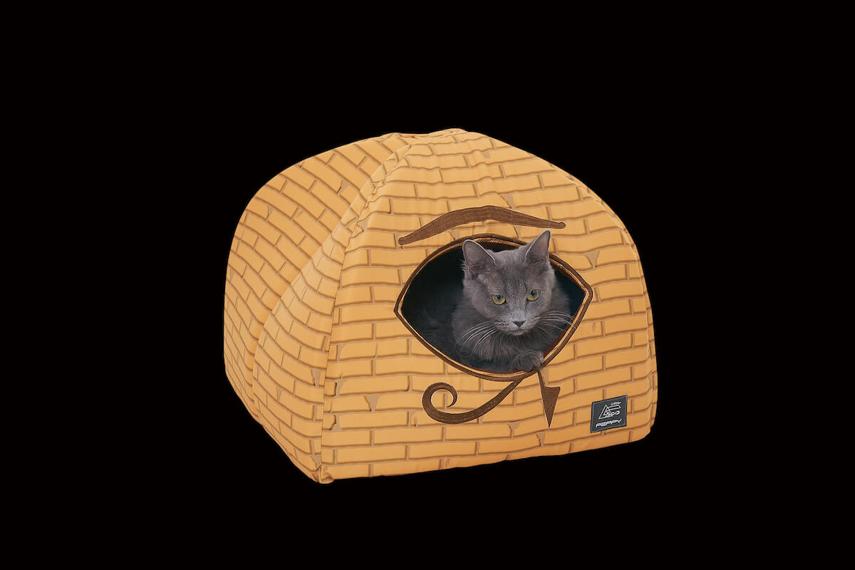猫ハウス「ピラミッド寝殿」 by 月刊ムー×ペピイのコラボ猫用品