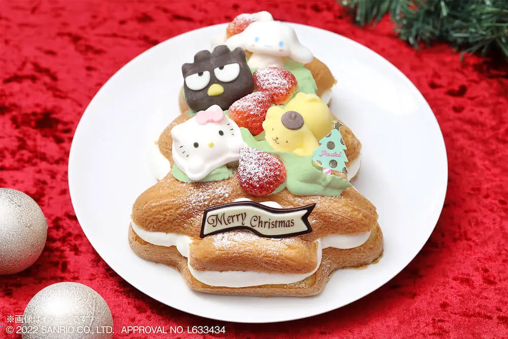 ミニチュア食器 トナカイ猫 クリスマスケーキ レトロバスケットセット 