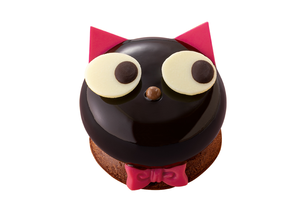 リボン付きの猫型ケーキ「黒猫ショコラナイト」商品イメージ by Very Ruby Cut（ベリールビーカット）